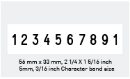 Trodat Professional 5480 Date Stamp Sample Size